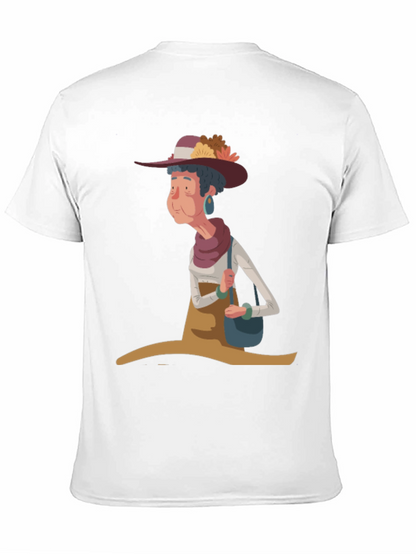 Whimsical Granny Cartoon Graphic Tee