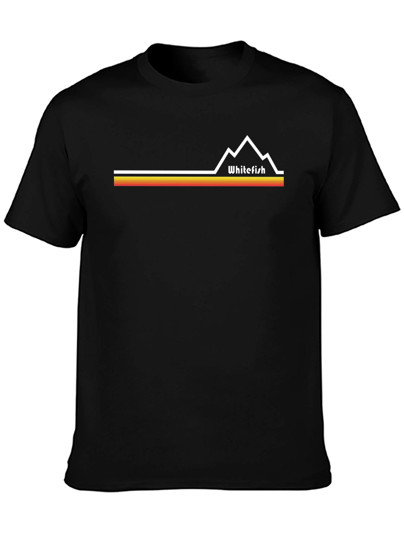 Whitefish Retro Mountain Tee - Classic Style