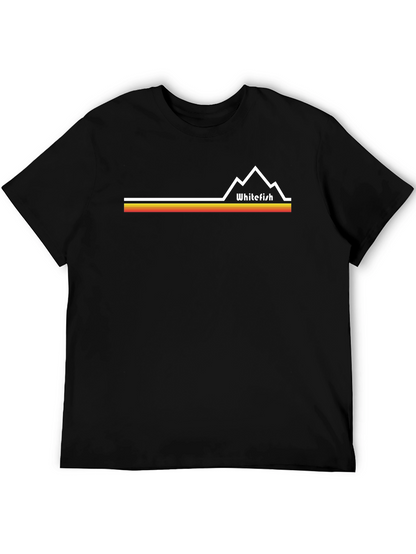 Whitefish Retro Mountain Tee - Classic Style