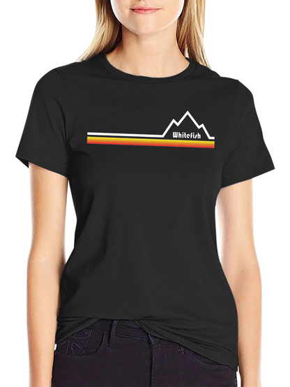 Whitefish Retro Mountain Tee - Classic Style