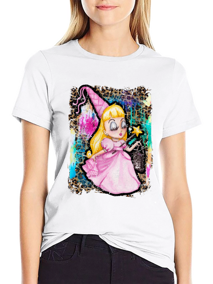 Whimsical Cartoon Witch T-Shirt