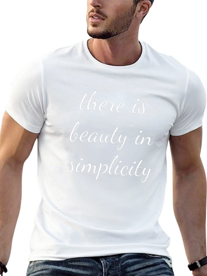 Beauty in Simplicity Black Graphic T-Shirt