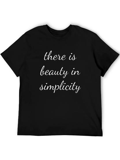 Beauty in Simplicity Black Graphic T-Shirt
