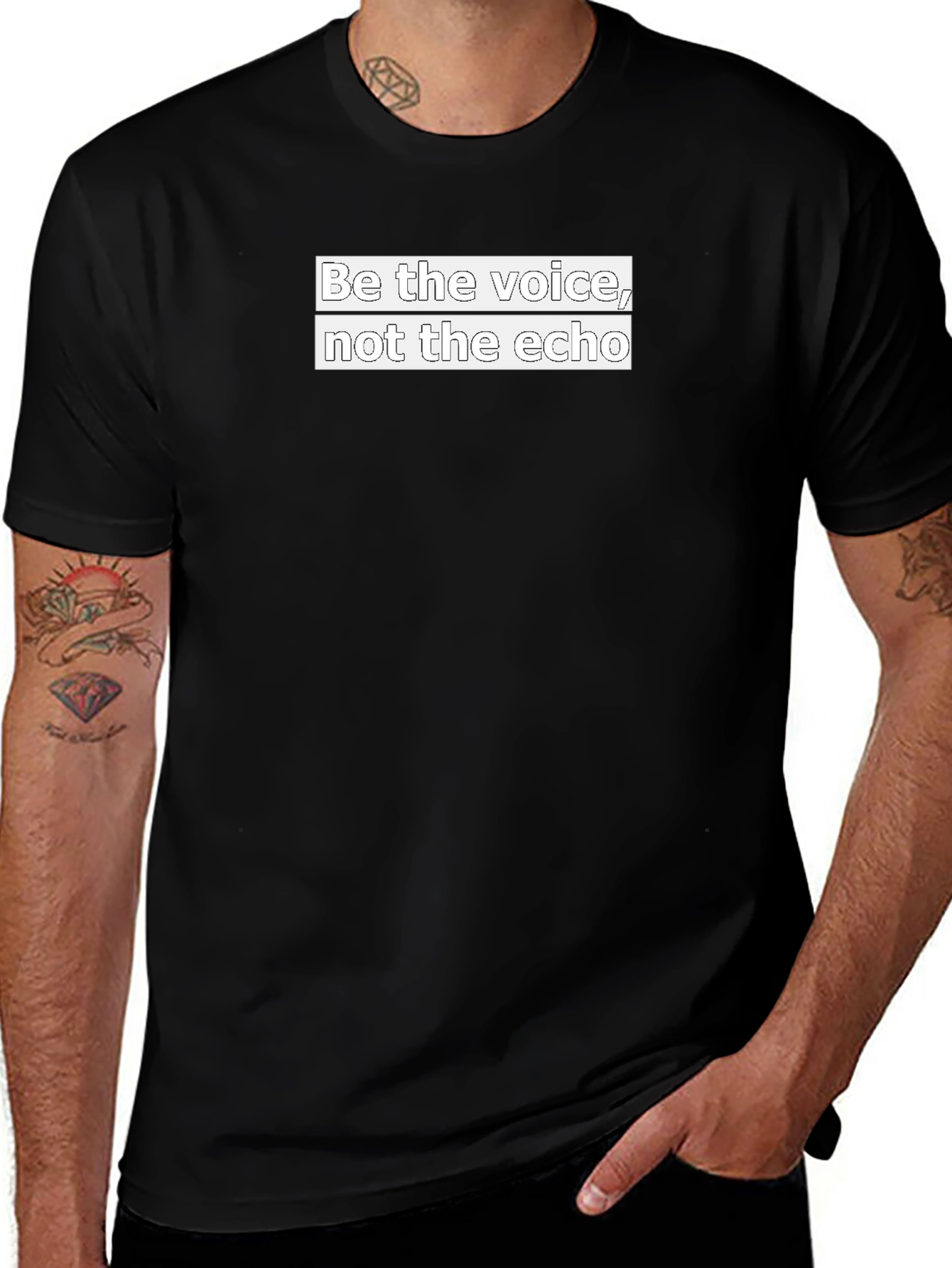 Be the Voice T-Shirt - Motivational Black Tee