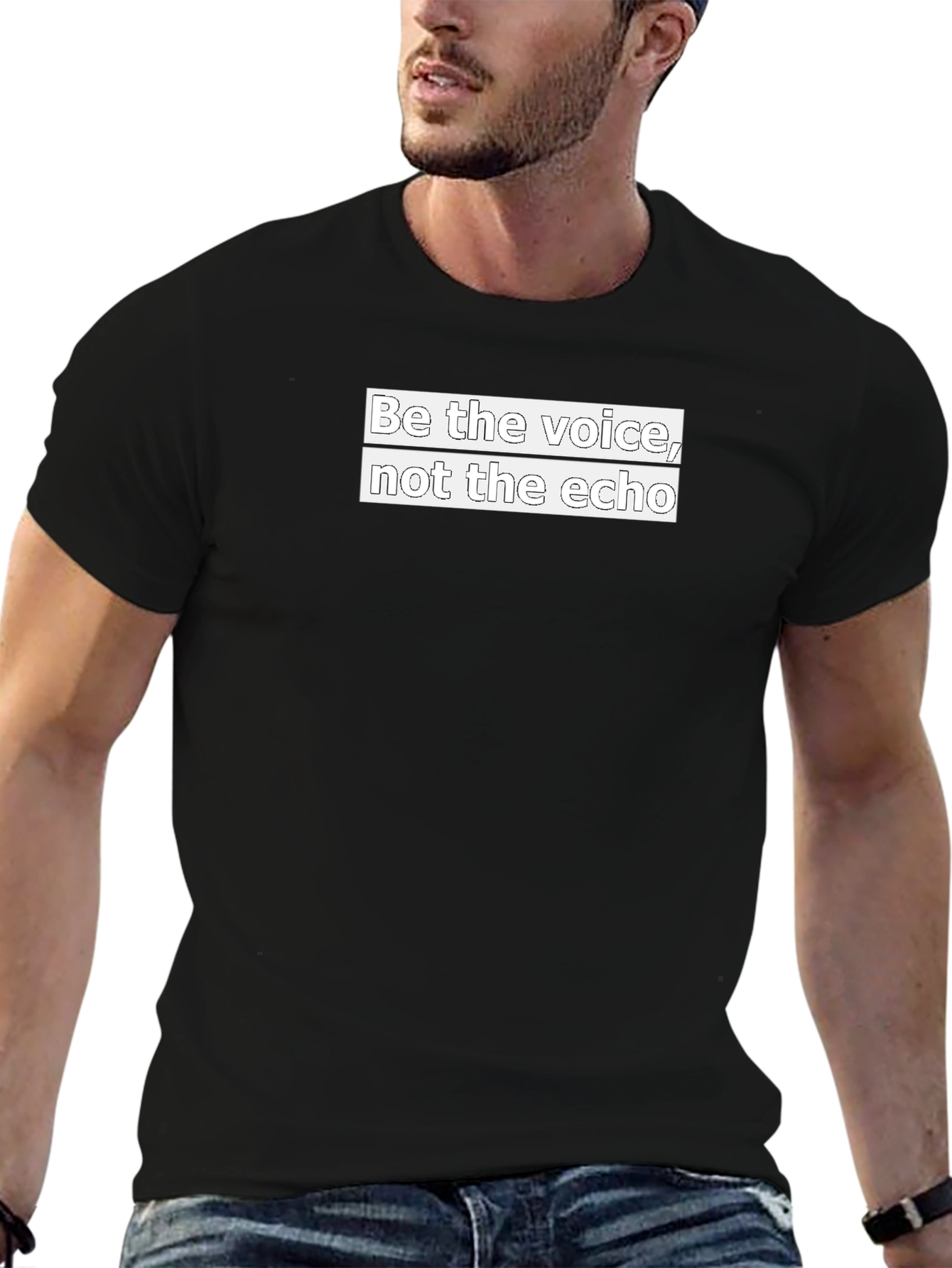 Be the Voice T-Shirt - Motivational Black Tee