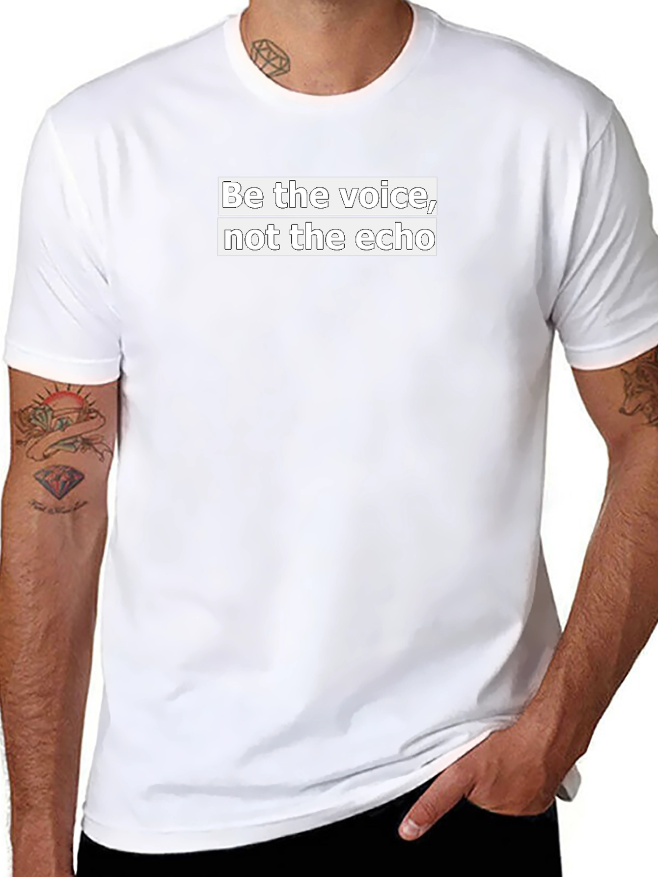 Be the Voice T-Shirt - Motivational Black Tee