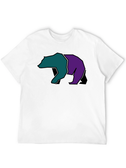 Abstract Bear Graphic Black Tee
