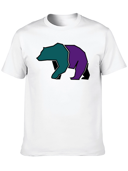 Abstract Bear Graphic Black Tee