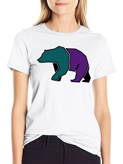 Abstract Bear Graphic Black Tee