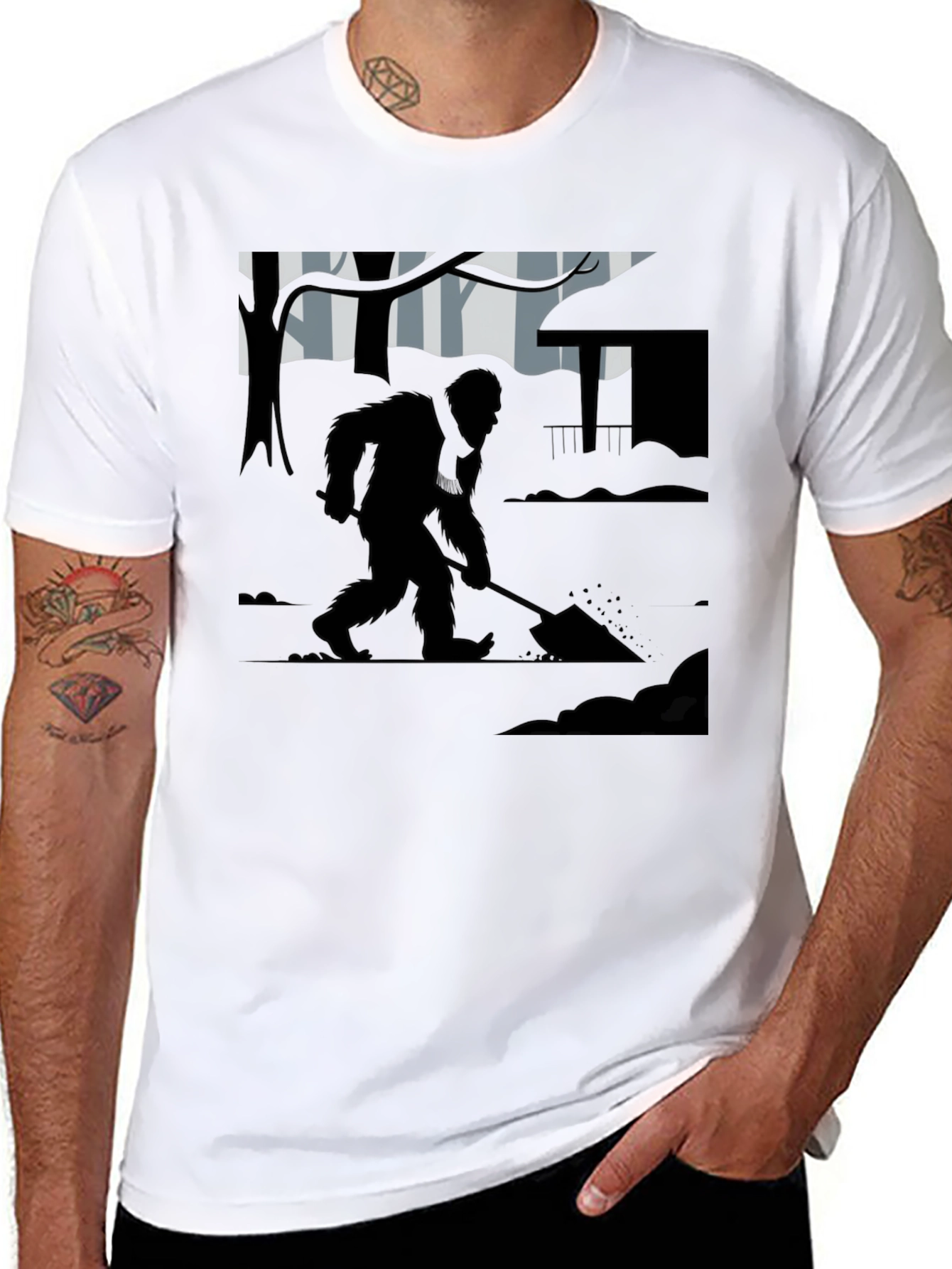 Bigfoot Digging T-Shirt