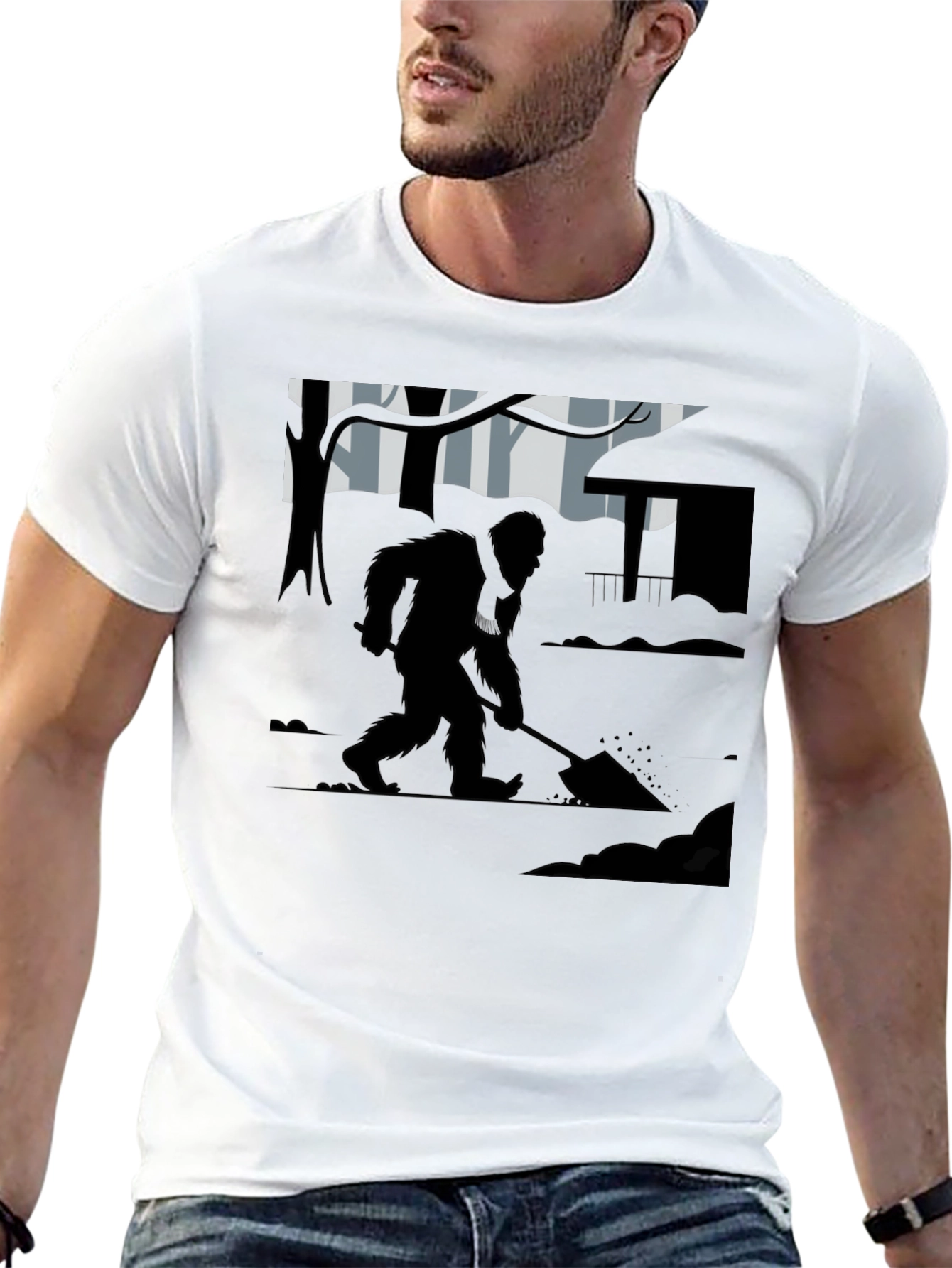 Bigfoot Digging T-Shirt