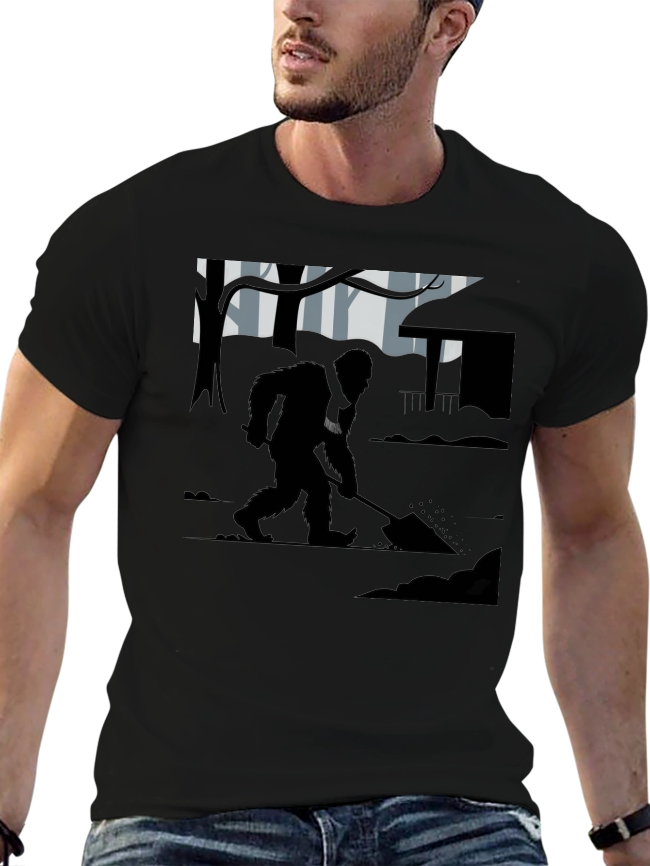 Bigfoot Digging T-Shirt