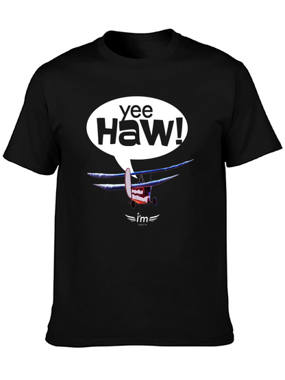 Yee Haw! Cartoon Airplane Graphic Tee
