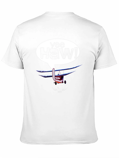 Yee Haw! Cartoon Airplane Graphic Tee