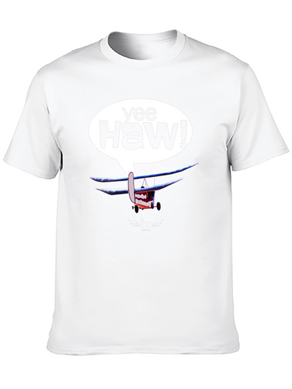 Yee Haw! Cartoon Airplane Graphic Tee