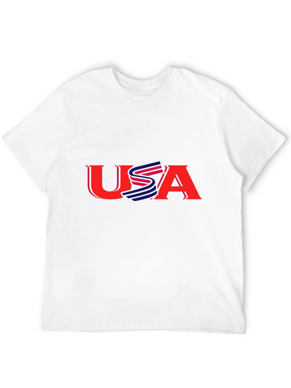 USA Graphic Black T-Shirt - Patriotic Style
