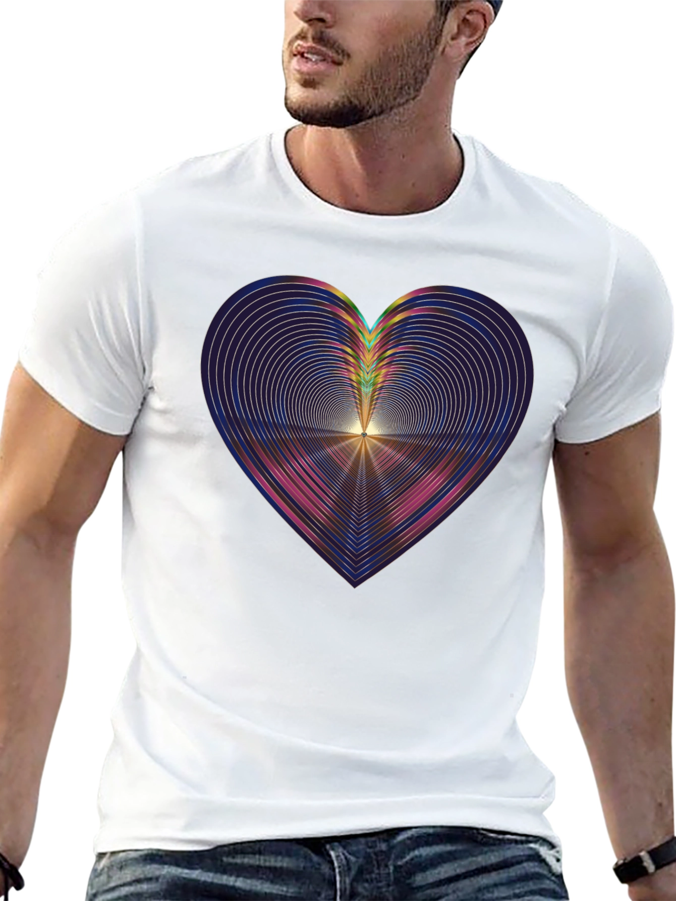 Abstract Heart Graphic Tee