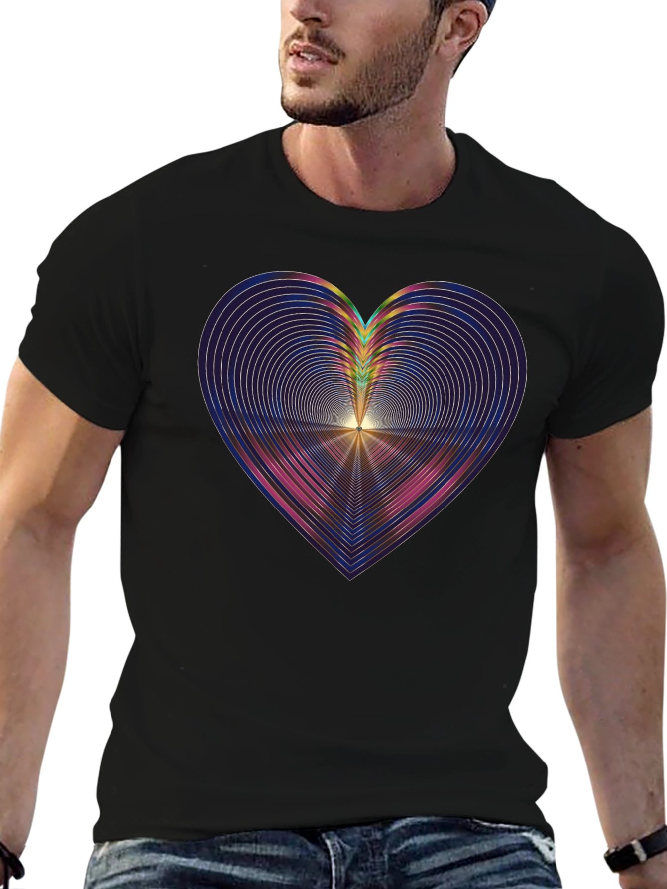 Abstract Heart Graphic Tee