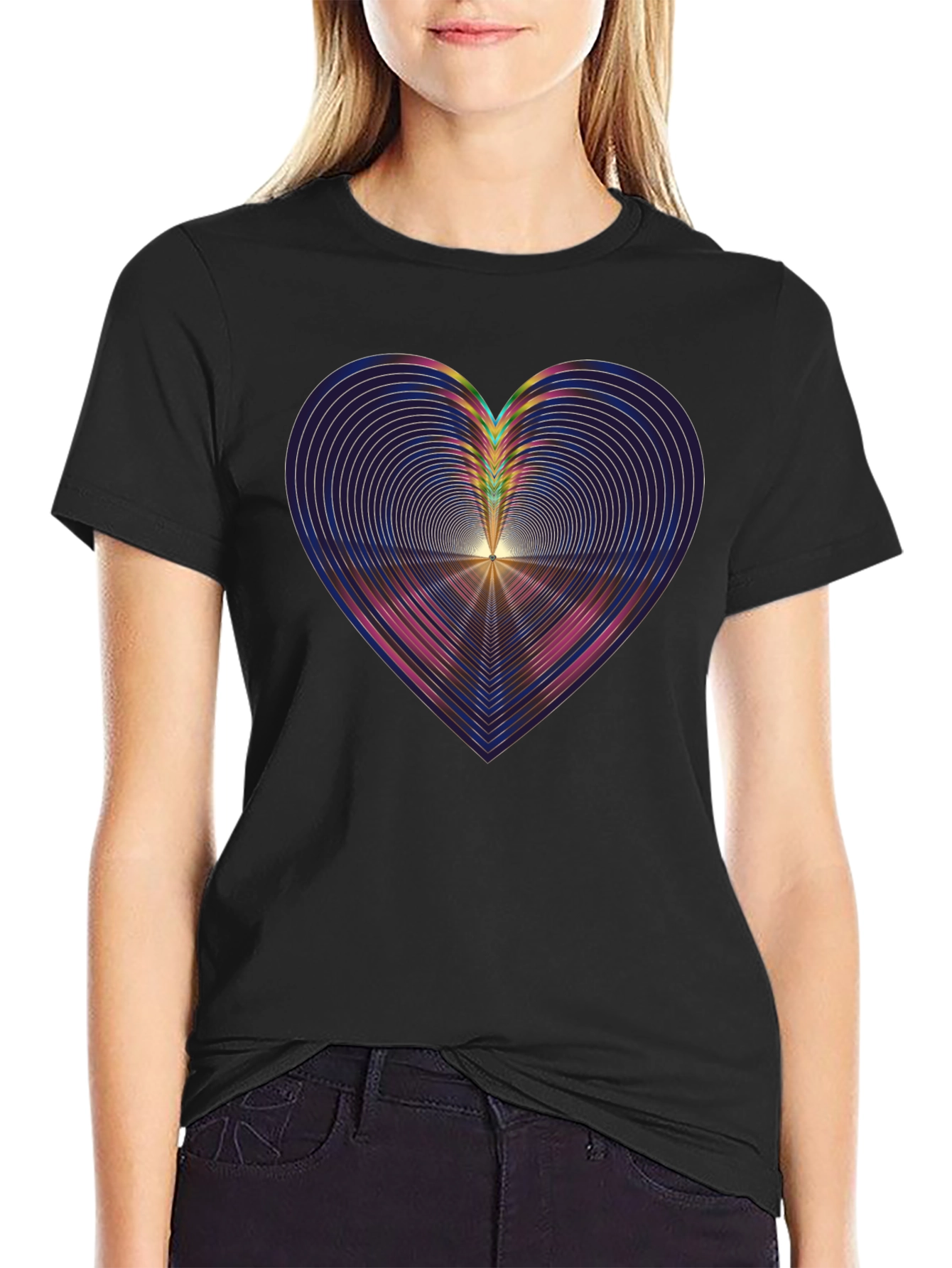 Abstract Heart Graphic Tee