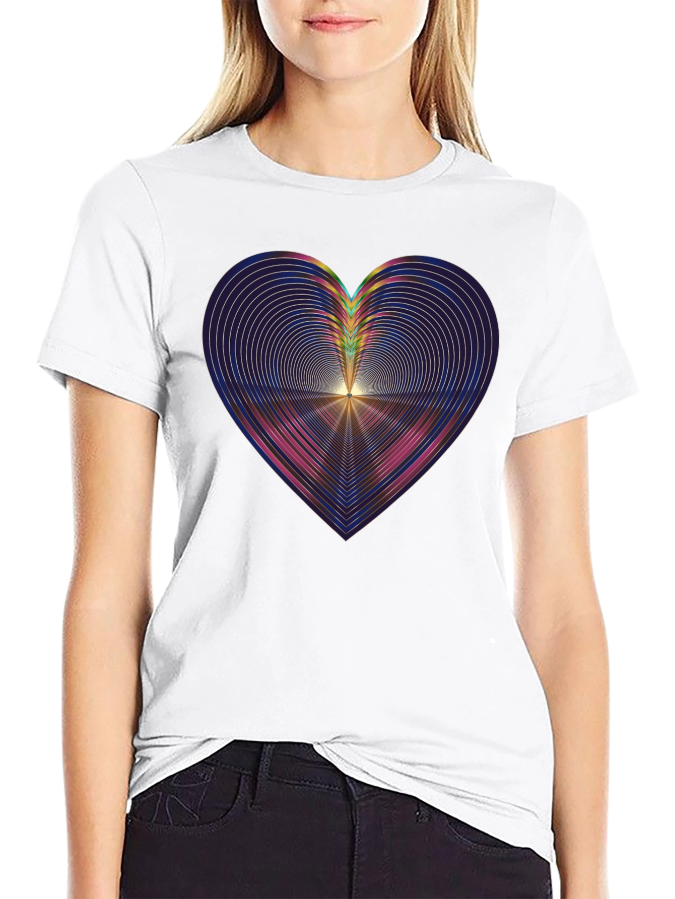 Abstract Heart Graphic Tee
