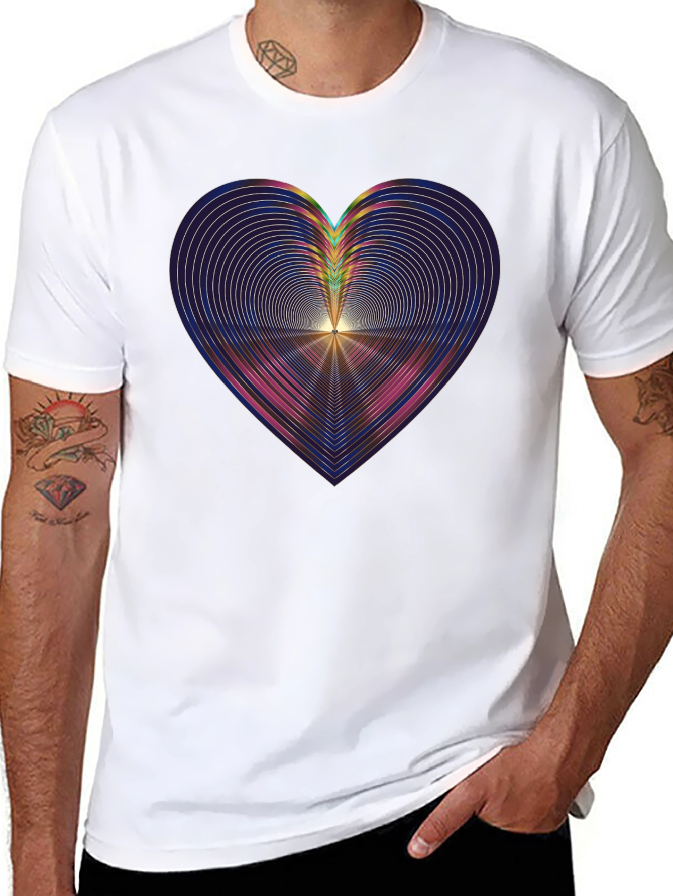 Abstract Heart Graphic Tee