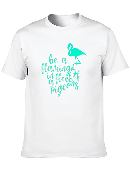 Be a Flamingo Black Graphic Tee