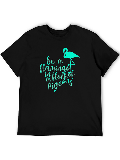 Be a Flamingo Black Graphic Tee