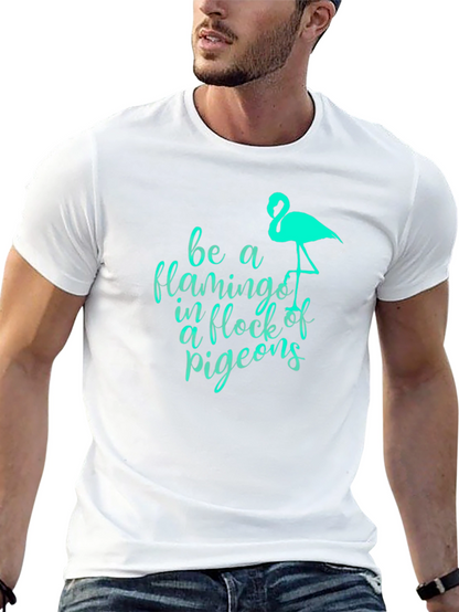 Be a Flamingo Black Graphic Tee