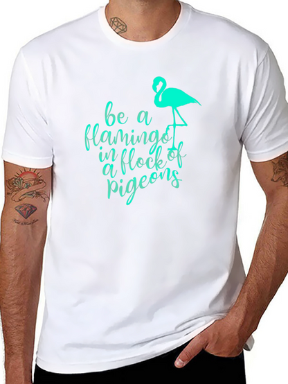 Be a Flamingo Black Graphic Tee