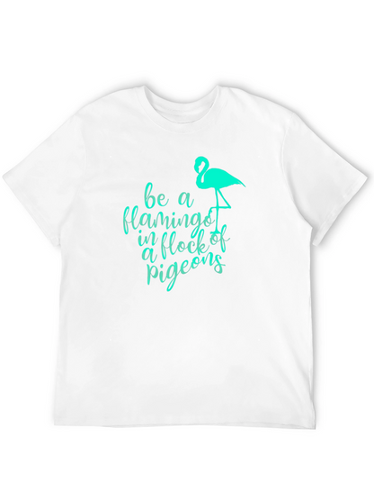 Be a Flamingo Black Graphic Tee