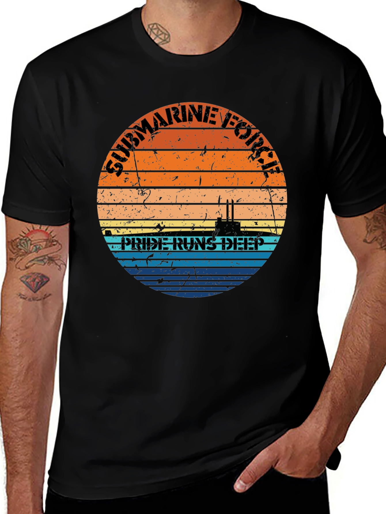 Submarine Force Pride Runs Deep Graphic Tee
