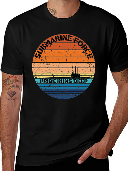 Submarine Force Pride Runs Deep Graphic Tee