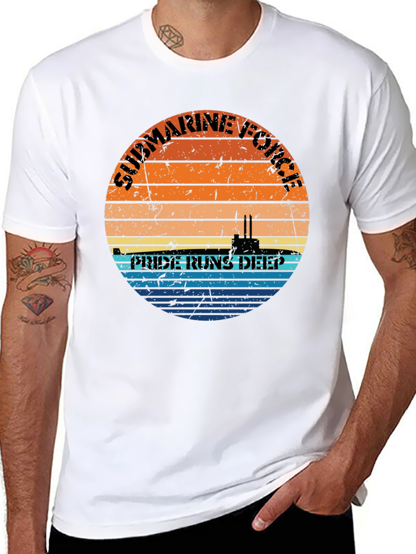 Submarine Force Pride Runs Deep Graphic Tee