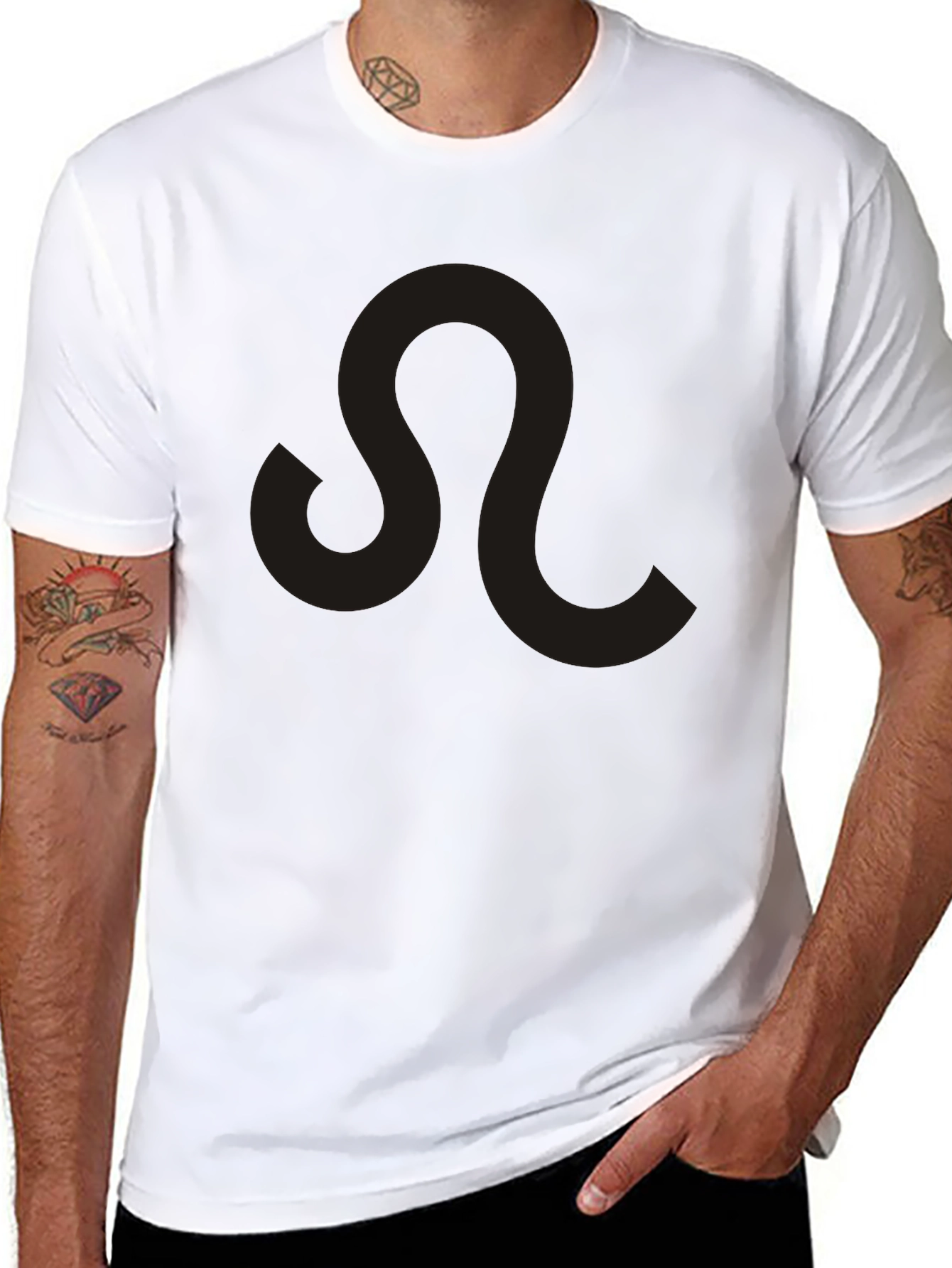 Black Leo Zodiac Graphic Tee