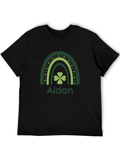 Aidan St. Patricks Day Rainbow Shamrock T-Shirt