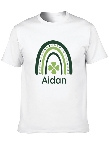 Aidan St. Patricks Day Rainbow Shamrock T-Shirt