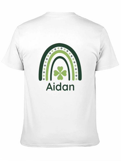 Aidan St. Patricks Day Rainbow Shamrock T-Shirt