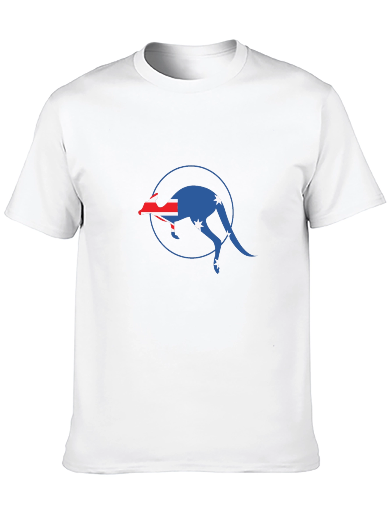 Australian Flag Kangaroo Black T-Shirt