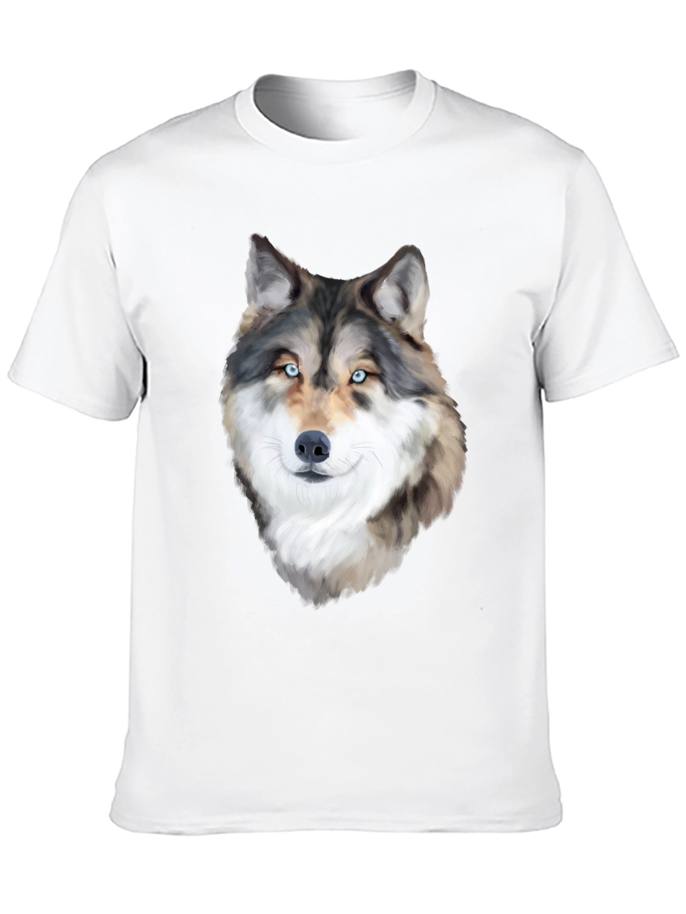 Wolf Graphic Print Black T-Shirt for Men