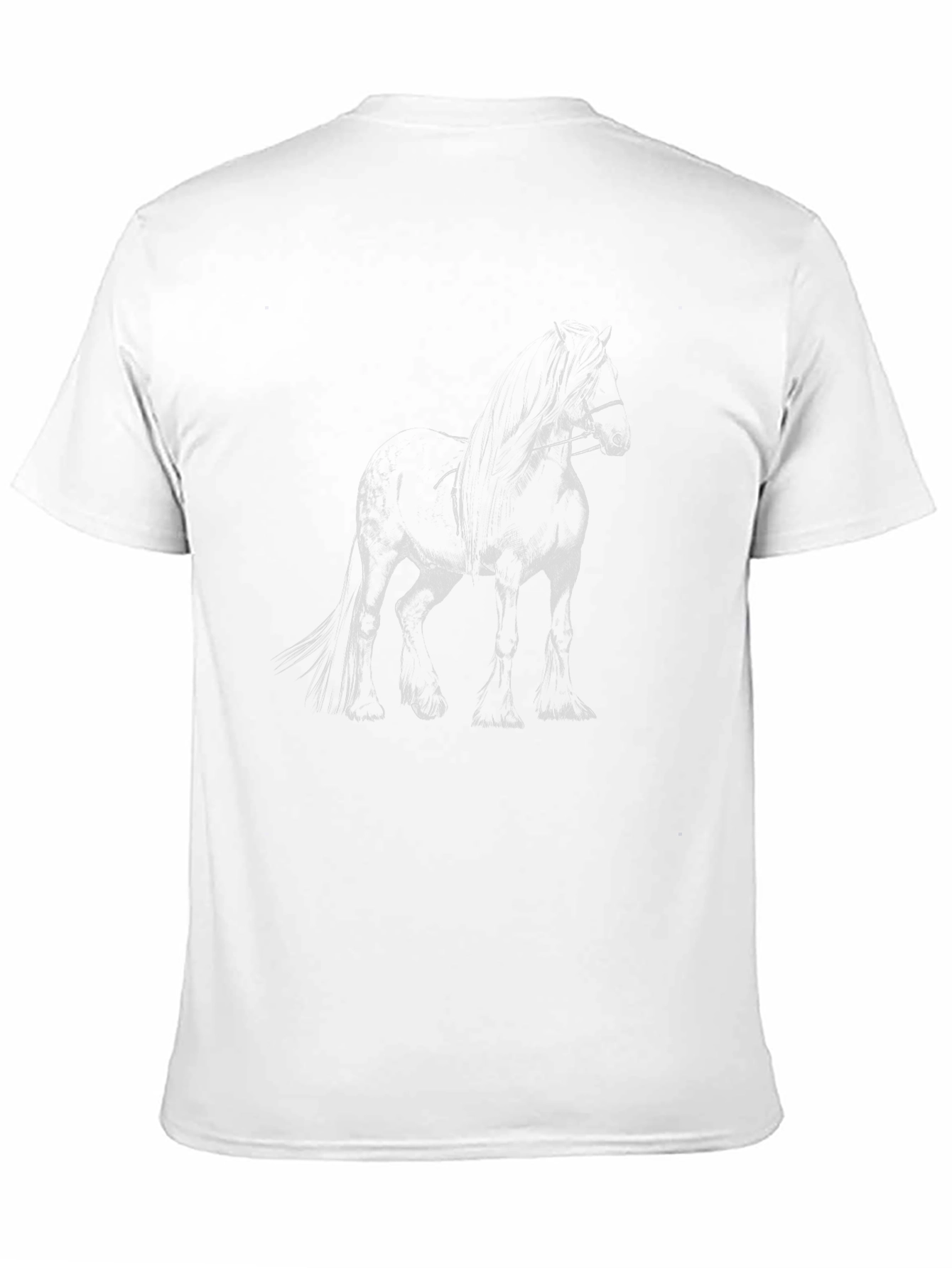 Black Horse Graphic Tee - Stylish Mens T-Shirt