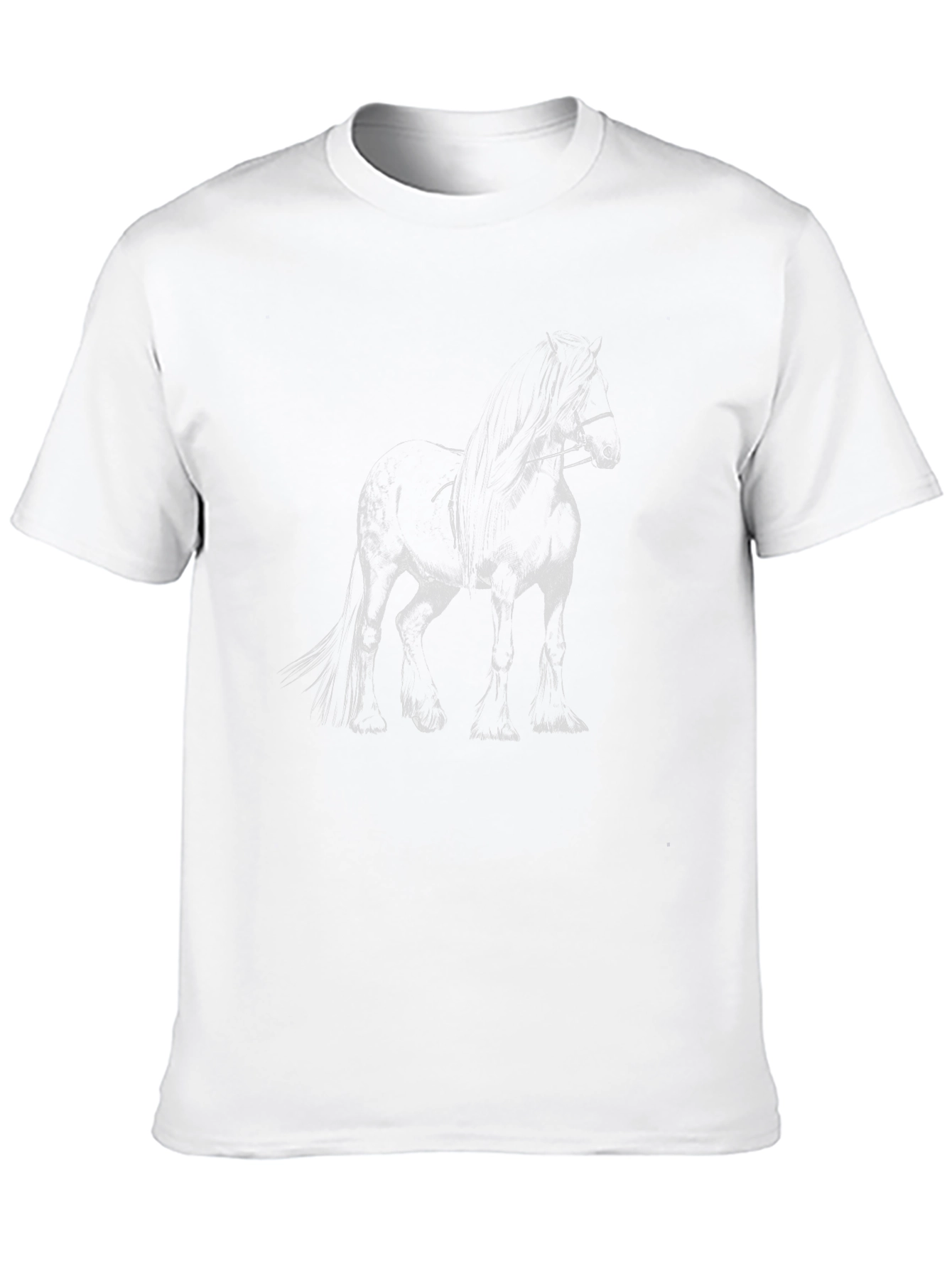 Black Horse Graphic Tee - Stylish Mens T-Shirt
