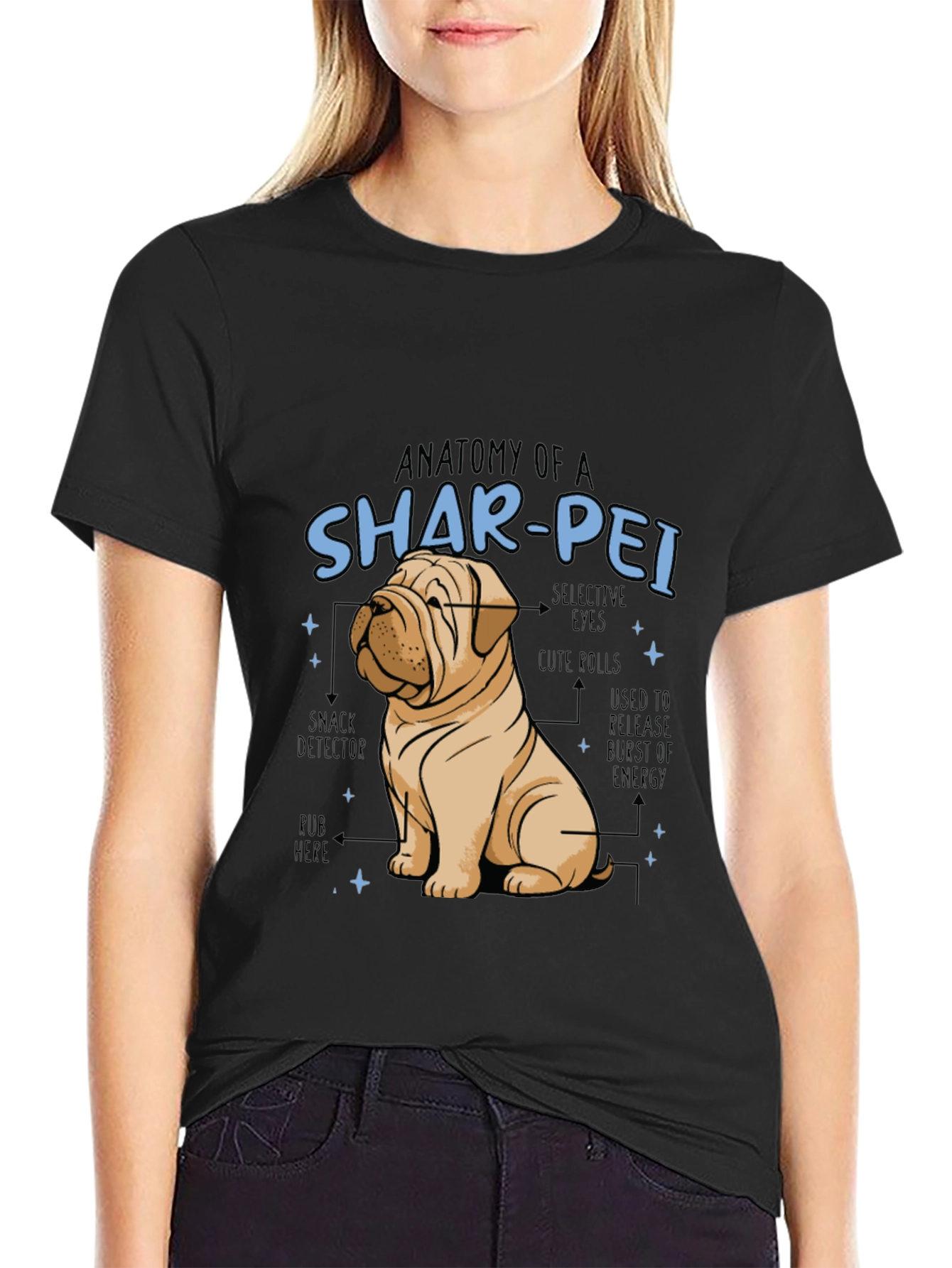 Anatomy of a Shar-Pei Dog T-Shirt