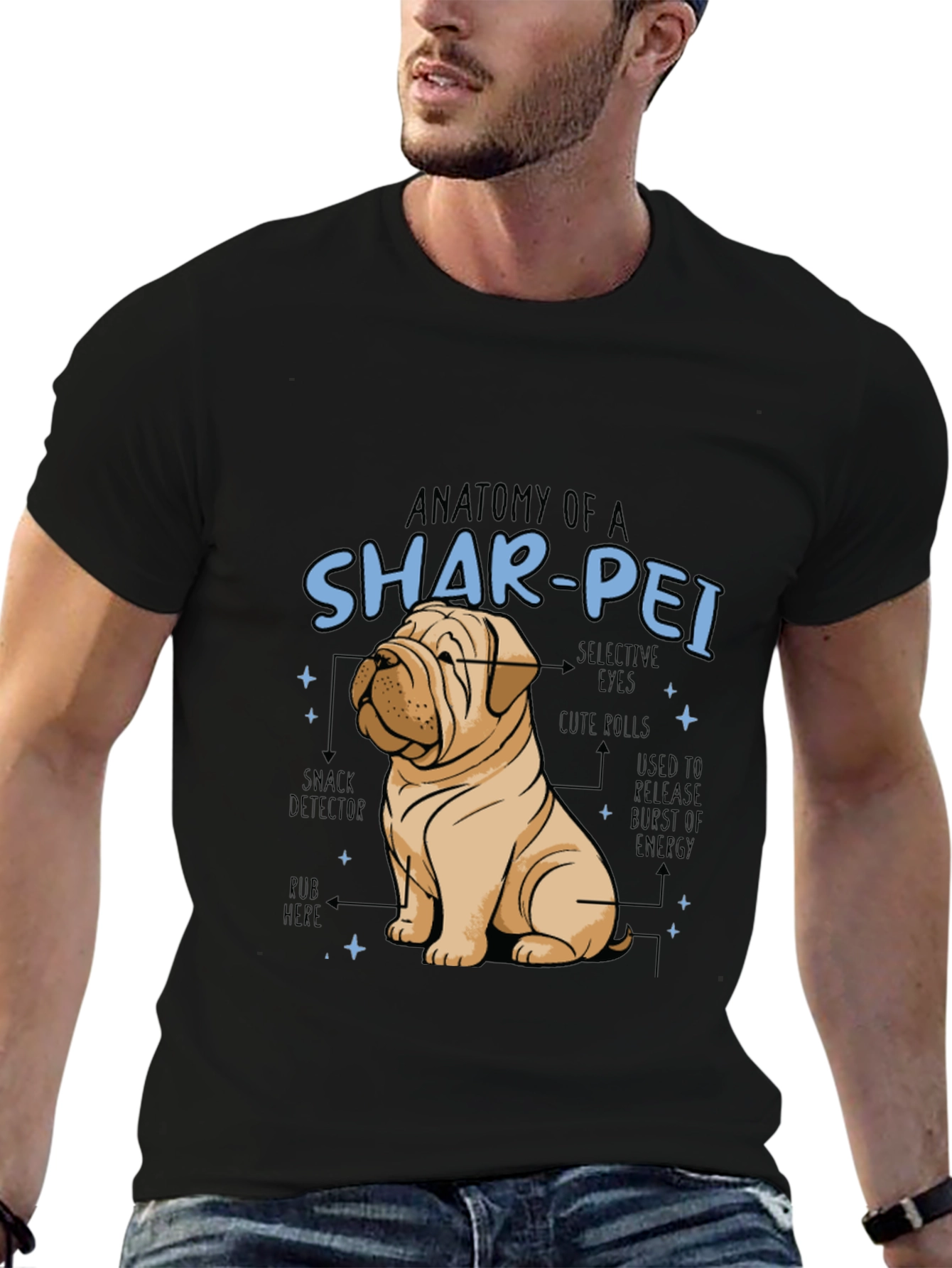 Anatomy of a Shar-Pei Dog T-Shirt
