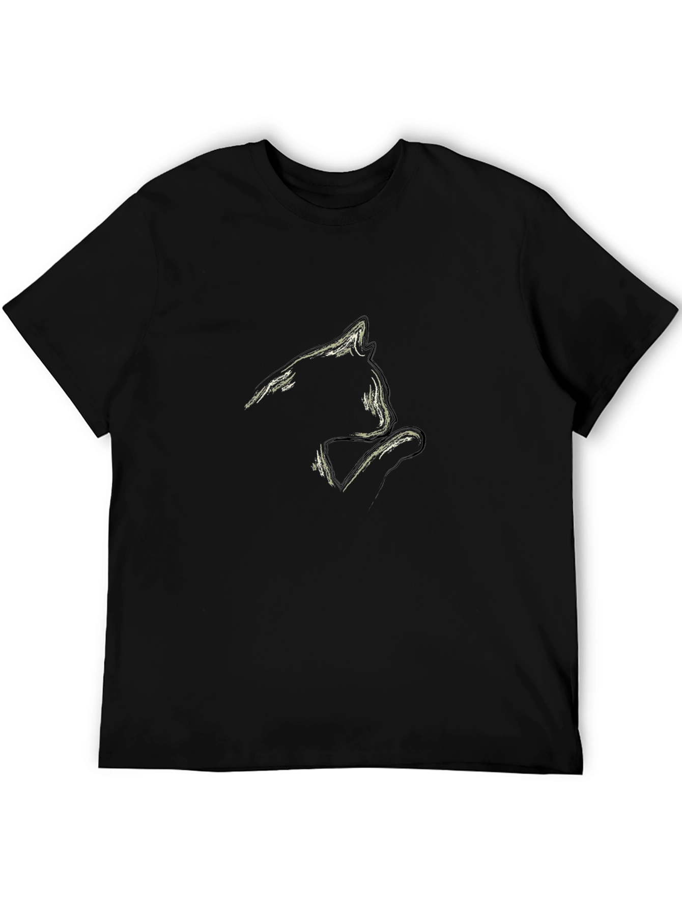 Black Cat Silhouette Graphic Tee