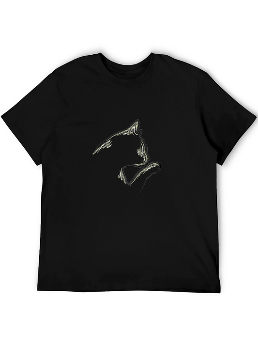 Black Cat Silhouette Graphic Tee