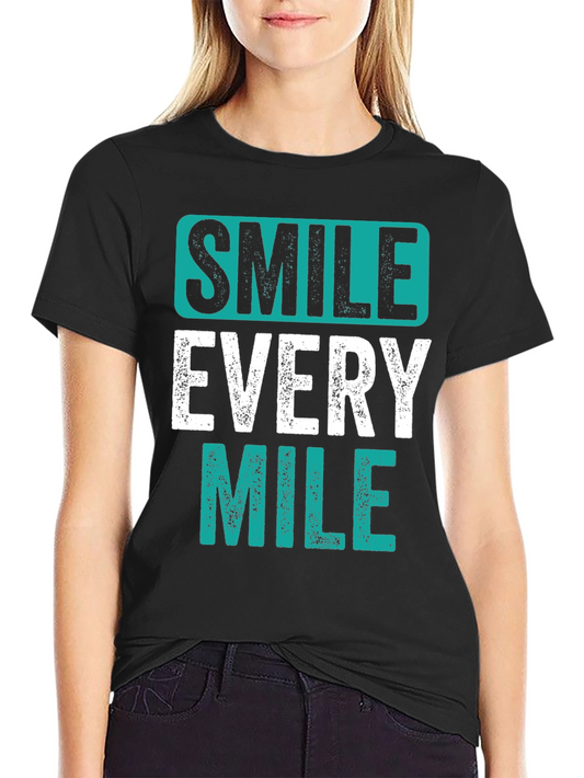 Smile Every Mile Graphic Tee - Black