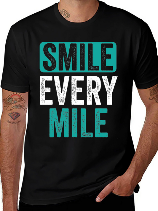 Smile Every Mile Graphic Tee - Black