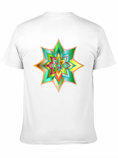 Abstract Geometric Starburst Graphic Tee