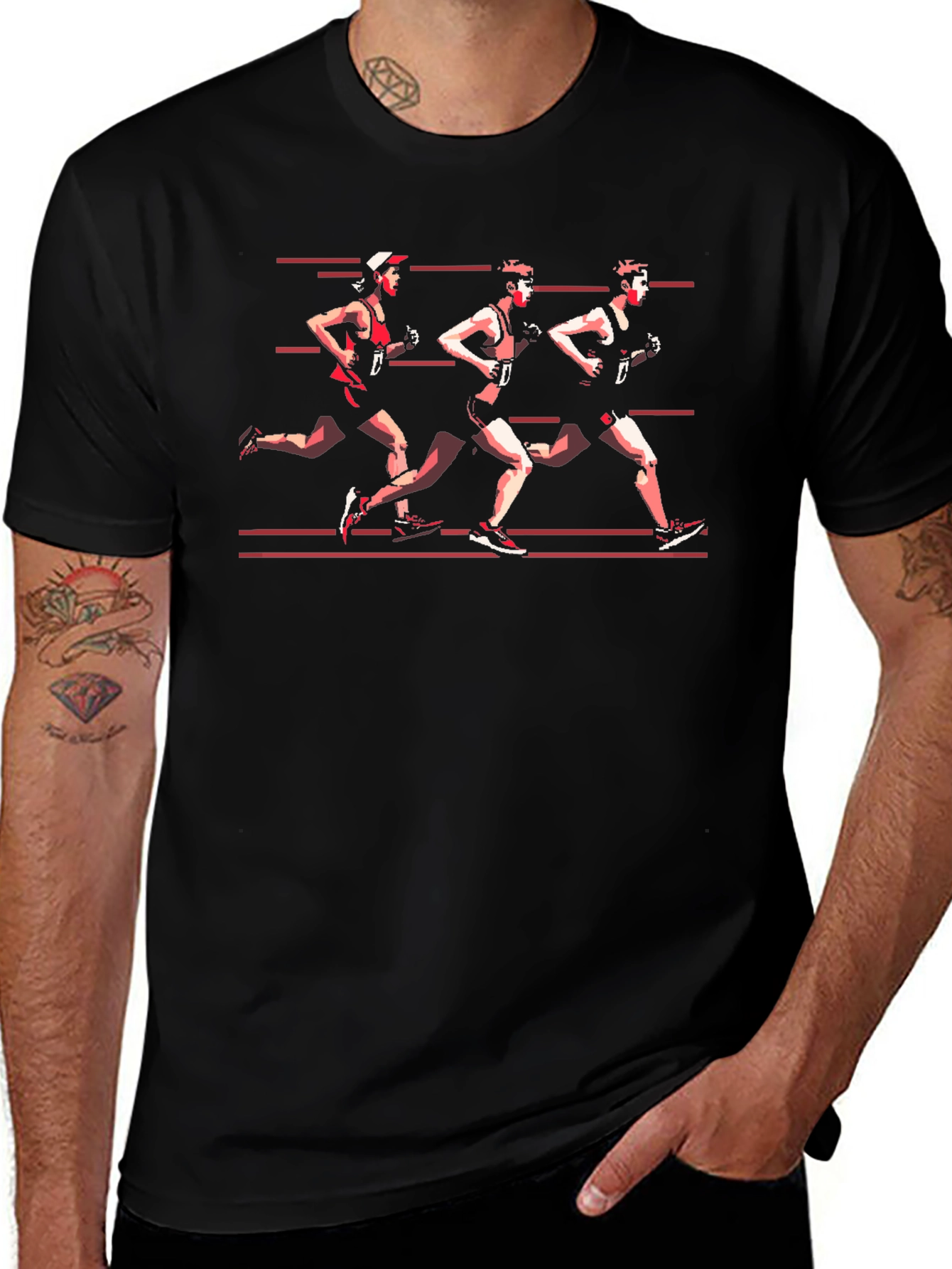 Track Runners Graphic Tee - Black