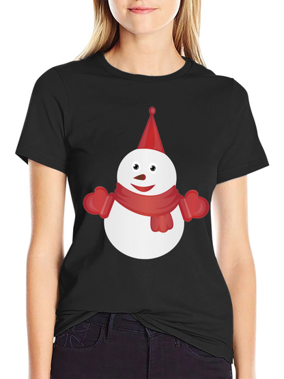 Snowman Graphic Tee - Festive Winter Shirt
